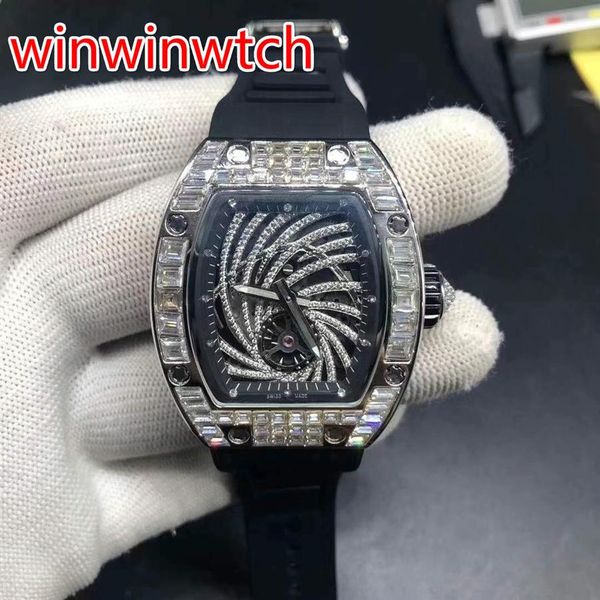 new fashion 51-02 diamonds men's watch stainless steel wristwatch waterproof silver diamond case 38 45mm automatic movement w239q, Slivery;brown
new fashion 51-02 diamonds men's watch stainless steel wristwatch waterproof silver diamond case 38 45mm automatic movement w239q, Slivery;brown