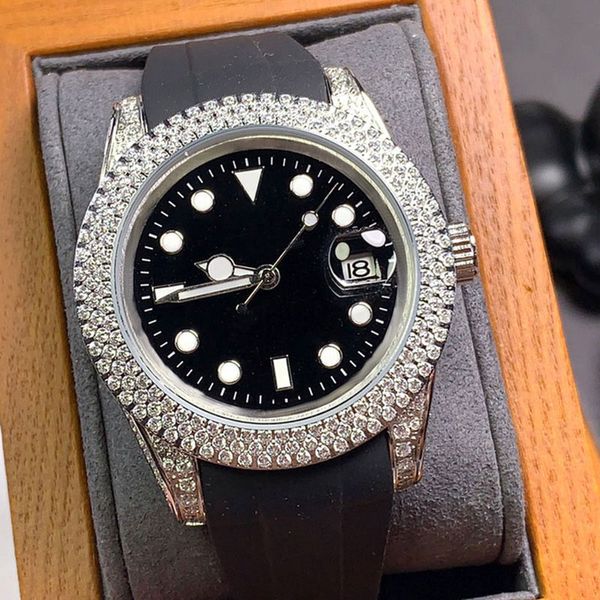 mens watch automatic mechanical case with diamond 40mm luminous boutique case for men wristbandes business wristwatch montre de luxe, Slivery;brown
mens watch automatic mechanical case with diamond 40mm luminous boutique case for men wristbandes business wristwatch montre de luxe, Slivery;brown