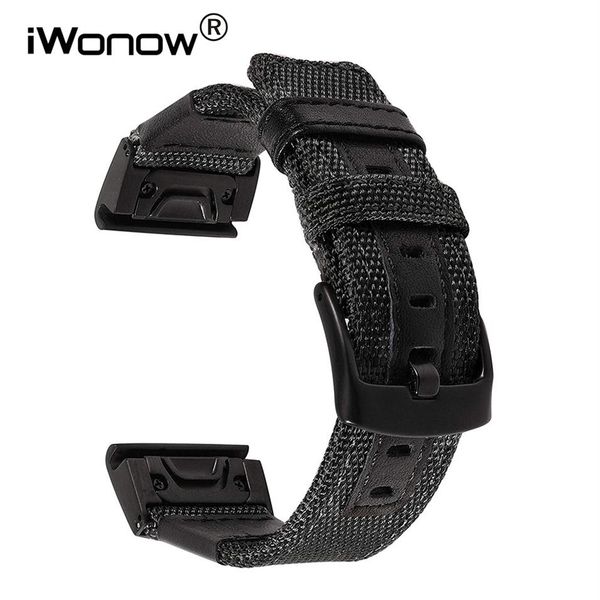 26mm genuine nylon leather watchband for garmin fenix 5x 3 3hr quick easy fit watch band stainless steel clasp wrist strap y261s, Black;brown
26mm genuine nylon leather watchband for garmin fenix 5x 3 3hr quick easy fit watch band stainless steel clasp wrist strap y261s, Black;brown