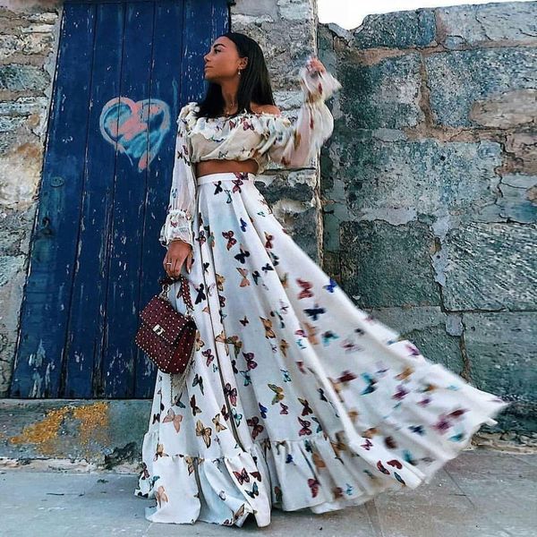 dress 2 piece set women skirts suits butterfly print long sleeve crop bohemian maxi skirt sets casual matching suit set, White
dress 2 piece set women skirts suits butterfly print long sleeve crop bohemian maxi skirt sets casual matching suit set, White