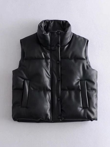 vests zoki women puffy vest winter thick parkas jacket black pu female coats fashion faux leather down waistcoat loose ladies vest, Black;white
vests zoki women puffy vest winter thick parkas jacket black pu female coats fashion faux leather down waistcoat loose ladies vest, Black;white
