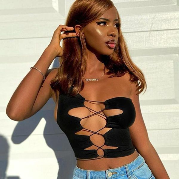 t-shirt hollow out bandage summer crop sleeveless backless one shoulder women tshirt black clubwear vest, White
t-shirt hollow out bandage summer crop sleeveless backless one shoulder women tshirt black clubwear vest, White