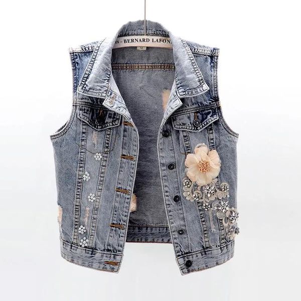 vests vest slim short jacket embroidery sleeveless jeans gilet women casual waistcoat cardigan beading hole denim chaleco mujer, Black;white
vests vest slim short jacket embroidery sleeveless jeans gilet women casual waistcoat cardigan beading hole denim chaleco mujer, Black;white