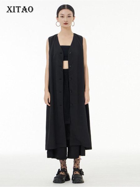 vests xitao black vest pleated mesh single breast sleeveless fashion women 2022 autumn elegant loose minority vest wld8072, Black;white
vests xitao black vest pleated mesh single breast sleeveless fashion women 2022 autumn elegant loose minority vest wld8072, Black;white