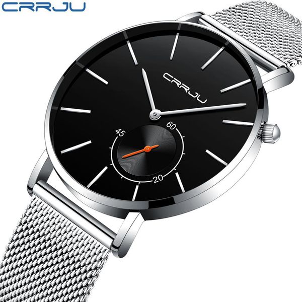 2018 new fashion simple men watch crrju unique design black casual quartz watches men luxury business wristwatch zegarek meskie242n, Slivery;brown
2018 new fashion simple men watch crrju unique design black casual quartz watches men luxury business wristwatch zegarek meskie242n, Slivery;brown