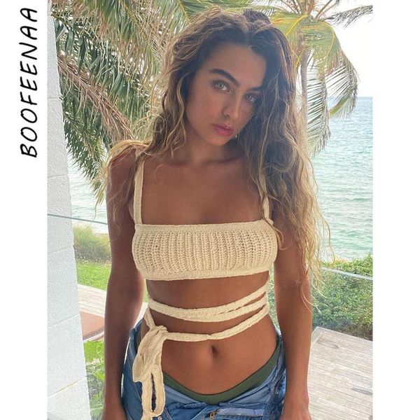 t-shirt boofeenaa knit tank summer clothes 2021 backless tie up bandage for women vacation club wear c83bg16, White
t-shirt boofeenaa knit tank summer clothes 2021 backless tie up bandage for women vacation club wear c83bg16, White