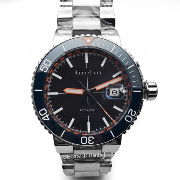 montre de luxe mens watches gray titanium wristwatches automatic movement black face metal strap orange scale hanbelson268l, Slivery;brown
montre de luxe mens watches gray titanium wristwatches automatic movement black face metal strap orange scale hanbelson268l, Slivery;brown