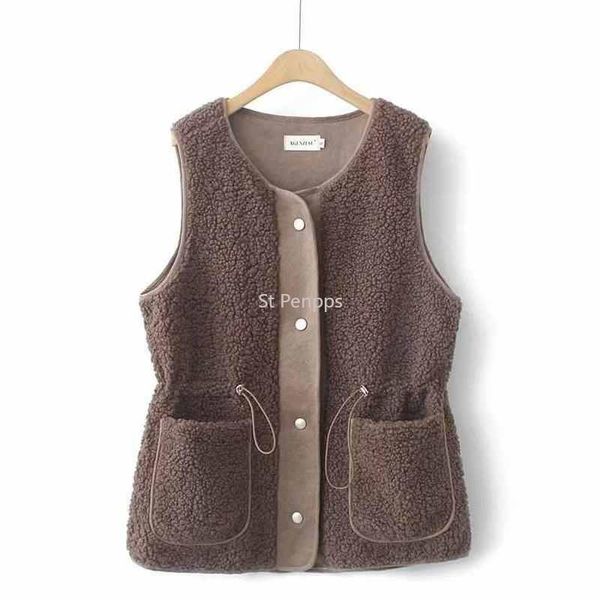 vests lamb wool vest women's highend singlebreasted commuter round neck casual autumn and winter outer wear waist sleeveless jacket, Black;white
vests lamb wool vest women's highend singlebreasted commuter round neck casual autumn and winter outer wear waist sleeveless jacket, Black;white