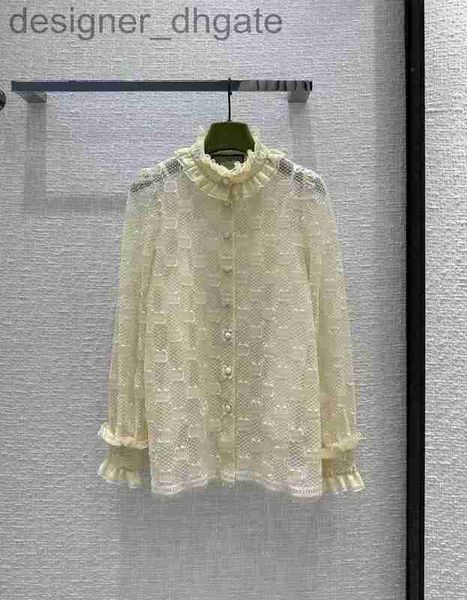 women's blouses & shirts designermilan runway shirts 2023 new spring summer ruffled long sleeve designer blouses brand same style women, White
women's blouses & shirts designermilan runway shirts 2023 new spring summer ruffled long sleeve designer blouses brand same style women, White