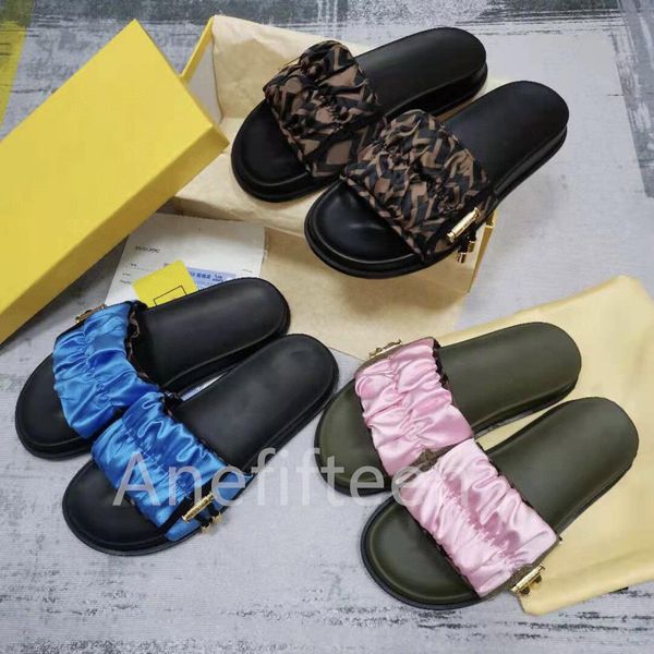 ff feel slides letters embellished printing flat heel slippers designer sandal brown satin sandals women size 35-43 with box dustbag, Black
ff feel slides letters embellished printing flat heel slippers designer sandal brown satin sandals women size 35-43 with box dustbag, Black
