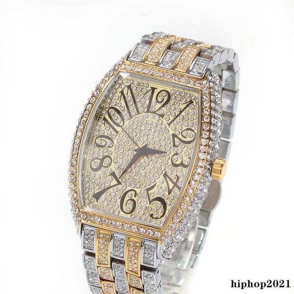 full diamond iced out wristwatch new fashion hip hop punk gold silver mens watch calendar quartz women large tonneau dial watch gi231e, Slivery;brown
full diamond iced out wristwatch new fashion hip hop punk gold silver mens watch calendar quartz women large tonneau dial watch gi231e, Slivery;brown