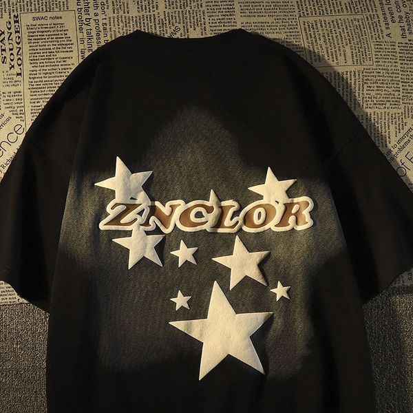 mens tshirts american retro vintage star short sleeved tshirt women summer loose european and style high street brand 230420, White;black
mens tshirts american retro vintage star short sleeved tshirt women summer loose european and style high street brand 230420, White;black