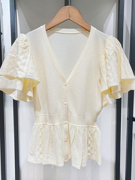 shirts women vneck butterfly sleeve blouse 2022 summer new french ladies singlebreasted hollow out elegant shirt and, White
shirts women vneck butterfly sleeve blouse 2022 summer new french ladies singlebreasted hollow out elegant shirt and, White