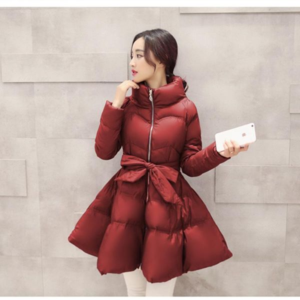 leather women winter zipper new bow waist fluffy skirt coat female slim comfortable sweet down cottonpadded outerwear zx1307, Black
leather women winter zipper new bow waist fluffy skirt coat female slim comfortable sweet down cottonpadded outerwear zx1307, Black