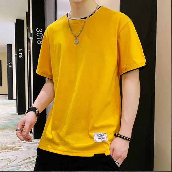 mens tshirts yellow t shirt trends streetwear solid color basic casual tshirts pure cotton 230420, White;black
mens tshirts yellow t shirt trends streetwear solid color basic casual tshirts pure cotton 230420, White;black