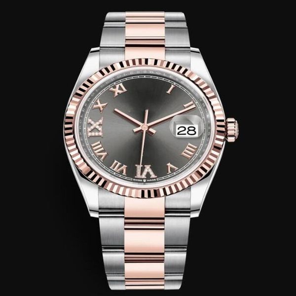 women's watches model with date 36mm two tone 18k yellow gold stainless steel strap 2813 automatic movement watch mens250p, Slivery;brown
women's watches model with date 36mm two tone 18k yellow gold stainless steel strap 2813 automatic movement watch mens250p, Slivery;brown