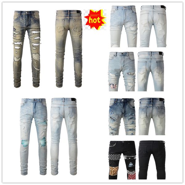 designer mens jeans cool style luxury fashion embroidered patches denim pant distressed ripped biker black blue men slim pencil jean slim fi
designer mens jeans cool style luxury fashion embroidered patches denim pant distressed ripped biker black blue men slim pencil jean slim fi