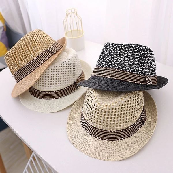 kids summer beach straw hat jazz panama baby boy mesh sun hats solid color fedoras ribbon casual children cowboy cap, Yellow
kids summer beach straw hat jazz panama baby boy mesh sun hats solid color fedoras ribbon casual children cowboy cap, Yellow