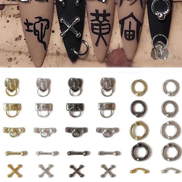 nail art decorations 20pcspack punk silver cross nail art charm 3d retro gothic ring lock nail decor parts diy dark metal stud nail accessor, Silver;gold
nail art decorations 20pcspack punk silver cross nail art charm 3d retro gothic ring lock nail decor parts diy dark metal stud nail accessor, Silver;gold