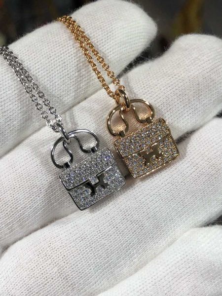 designer herms kangkang bag necklace with diamond letter clavicle chain classic versatile fashion recommended by blogger, Black
designer herms kangkang bag necklace with diamond letter clavicle chain classic versatile fashion recommended by blogger, Black