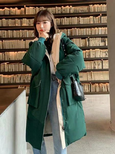 leather winter jacket for women korean version loose keep warm parkas new mid length cotton jacket solid color fashion female coats, Black
leather winter jacket for women korean version loose keep warm parkas new mid length cotton jacket solid color fashion female coats, Black