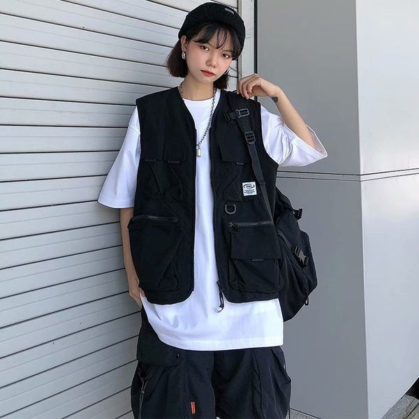 men's vests japanese style multipocket korean fashion trend handsome high street tooling jacket 230420, Black;white
men's vests japanese style multipocket korean fashion trend handsome high street tooling jacket 230420, Black;white