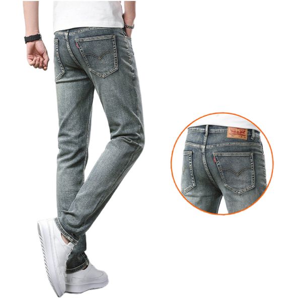 brand lvs511 men's jeans blue classic versatile slim stretch small straight foot mid-rise casual pants 5717
brand lvs511 men's jeans blue classic versatile slim stretch small straight foot mid-rise casual pants 5717