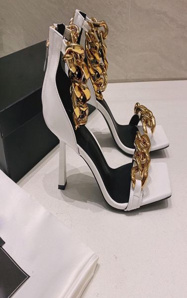 21ss luxury genuine leather chain 85cm high heeled sandals gladiator women fine heel fashion party woman 1330763, Black
21ss luxury genuine leather chain 85cm high heeled sandals gladiator women fine heel fashion party woman 1330763, Black