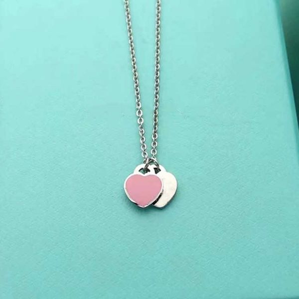 titanium steel enamel love necklace women's tiffy two heart blue red pink pendant collarbone chain, Black
titanium steel enamel love necklace women's tiffy two heart blue red pink pendant collarbone chain, Black