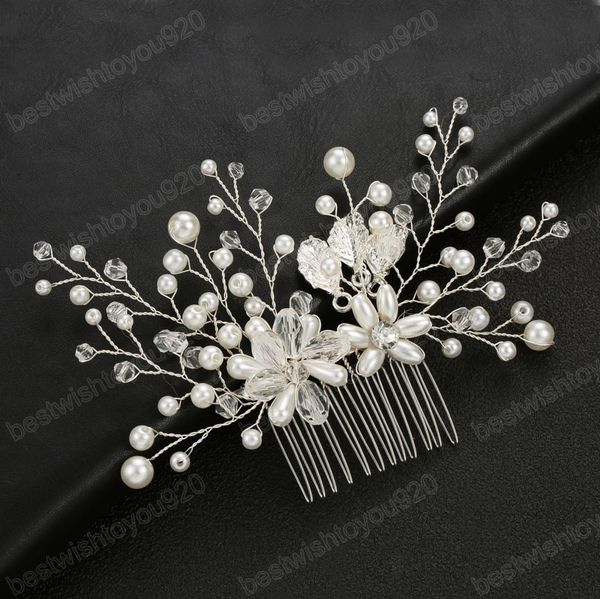 women crystal pearl hair combs wedding bride rhinestone flower hairpins festivals party hair accessories dress, Golden;silver
women crystal pearl hair combs wedding bride rhinestone flower hairpins festivals party hair accessories dress, Golden;silver
