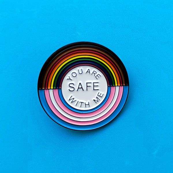 lgbt rainbow you are safe brooch cute anime movies games hard enamel pins collect metal cartoon brooch backpack hat bag collar lapel badges, Blue
lgbt rainbow you are safe brooch cute anime movies games hard enamel pins collect metal cartoon brooch backpack hat bag collar lapel badges, Blue