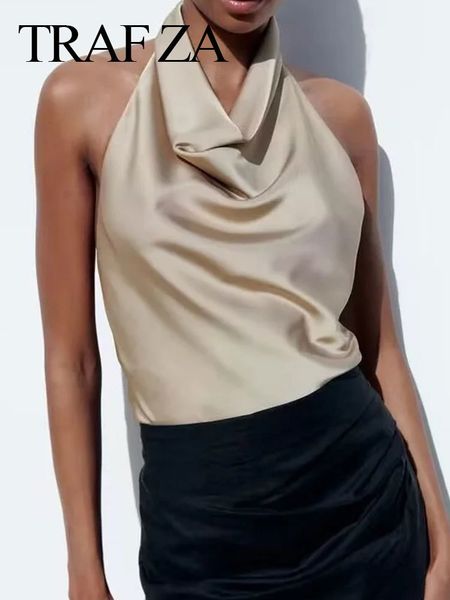womens tshirt trafza women fashion satin halterneck solid elegant woman slim tank off shoulder backless lady chic summer 230420, White
womens tshirt trafza women fashion satin halterneck solid elegant woman slim tank off shoulder backless lady chic summer 230420, White