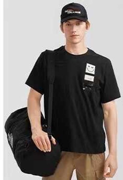 early spring new product front and back printed round neck short sleeve loose men's women's couple cotton t-shirt, White;black
early spring new product front and back printed round neck short sleeve loose men's women's couple cotton t-shirt, White;black