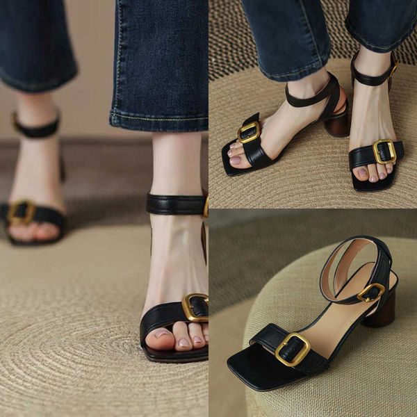 sandals new summer women sandals luxury block heel designer square toe buckle open toe block heel sandals fashion leisure ladies shoes 23032, Black
sandals new summer women sandals luxury block heel designer square toe buckle open toe block heel sandals fashion leisure ladies shoes 23032, Black