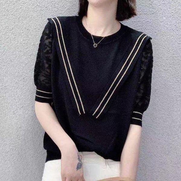 t-shirt women's clothing korean fashion solid round neck hollow out lace patchwork short sleeve casual tshirt thin summer new 2022, White
t-shirt women's clothing korean fashion solid round neck hollow out lace patchwork short sleeve casual tshirt thin summer new 2022, White