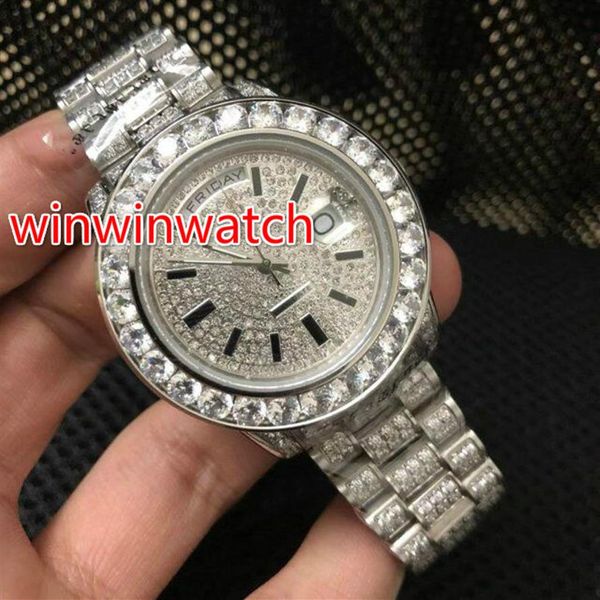 luxury mens full iced out watch big diamonds bezel 40mm wrist watch stainless steel full iced out silver case automatic watches2426, Slivery;brown
luxury mens full iced out watch big diamonds bezel 40mm wrist watch stainless steel full iced out silver case automatic watches2426, Slivery;brown