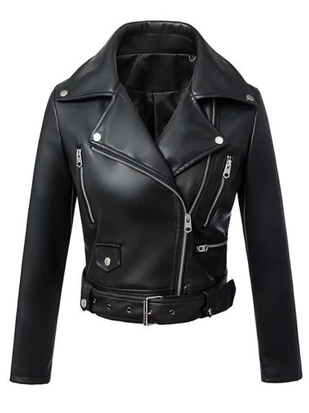 jackets ftlzz new women autumn winter black faux leather jackets zipper basic coat turndown collar motor biker jacket with belt, Black;brown
jackets ftlzz new women autumn winter black faux leather jackets zipper basic coat turndown collar motor biker jacket with belt, Black;brown