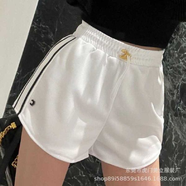 women's shorts designer brand arc de triomphe metal button elastic waist 23 summer sporty casual white capris fzgt, White;black
women's shorts designer brand arc de triomphe metal button elastic waist 23 summer sporty casual white capris fzgt, White;black