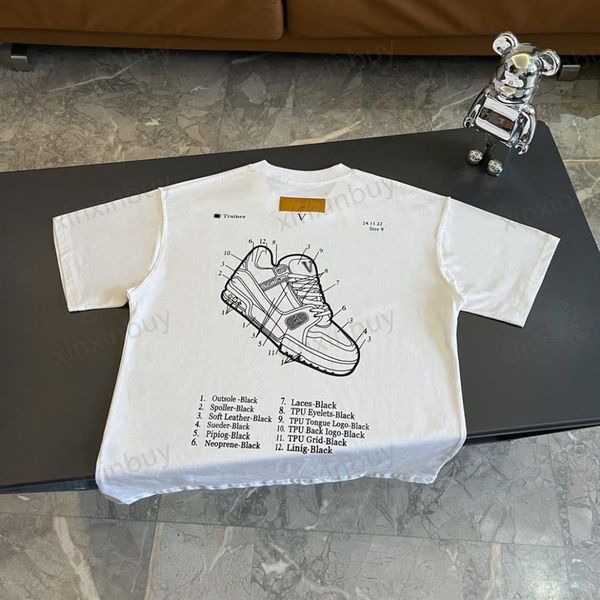 xinxinbuy men designer tee t shirt 23ss letters shoes print short sleeve cotton women white black red green s-2xl254u, Black;brown
xinxinbuy men designer tee t shirt 23ss letters shoes print short sleeve cotton women white black red green s-2xl254u, Black;brown