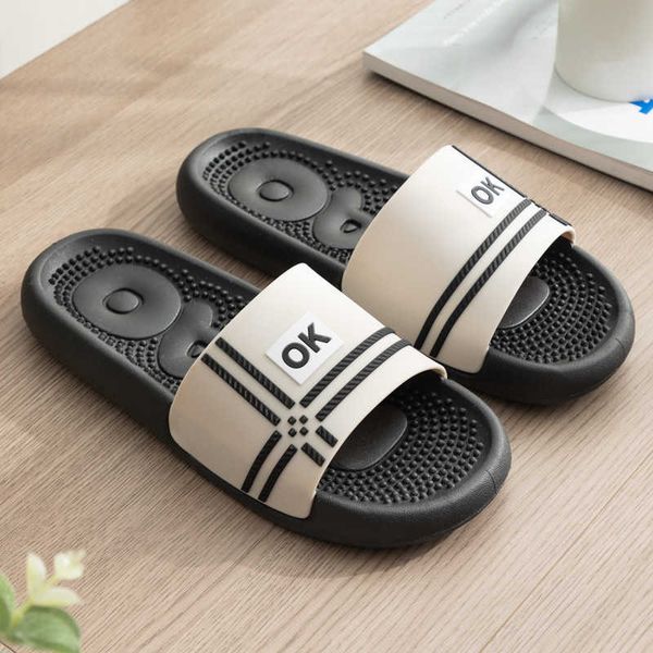 summer new couple color matching massage cool slippers female indoor home outdoor soft sole anti slip external wearing sandals male, Black
summer new couple color matching massage cool slippers female indoor home outdoor soft sole anti slip external wearing sandals male, Black