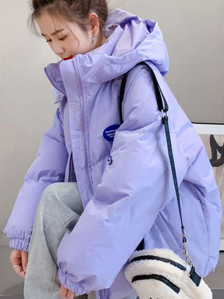 leather purple hooded jacket women winter cotton padded thick warm parkas oversized loose korean fashion coats windproof jackets female, Black
leather purple hooded jacket women winter cotton padded thick warm parkas oversized loose korean fashion coats windproof jackets female, Black
