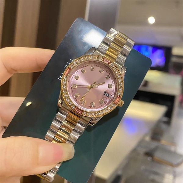 hjd 2022 women's diary watch diamond dial gold and silver strap quartz movement fashion designer wristwatches 279381 week wat257t, Slivery;brown
hjd 2022 women's diary watch diamond dial gold and silver strap quartz movement fashion designer wristwatches 279381 week wat257t, Slivery;brown