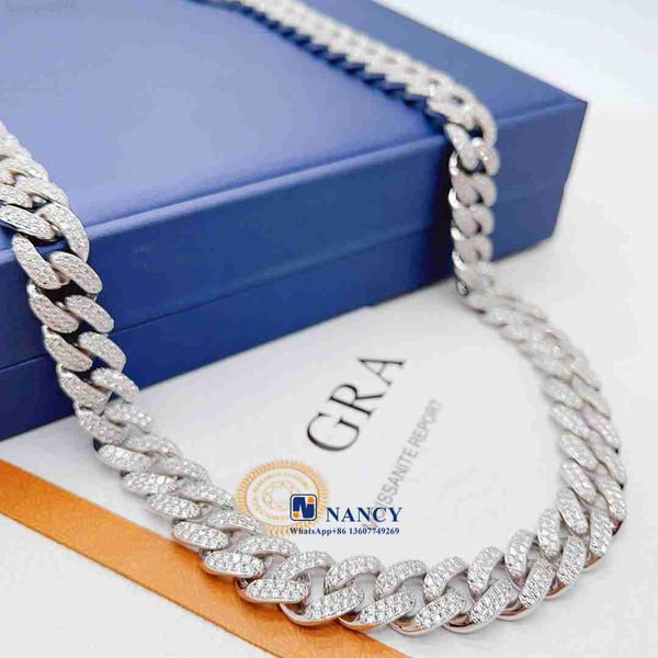 hiphop jewelry 14mm 2row vvs1moissanite luxury custom iced out buss down fully iced out diamond cuban link chain, Silver
hiphop jewelry 14mm 2row vvs1moissanite luxury custom iced out buss down fully iced out diamond cuban link chain, Silver