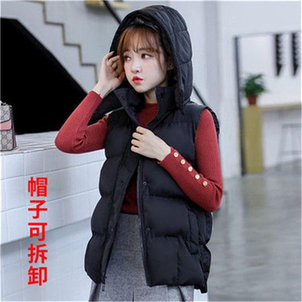 vests 2021 new down cotton coat vest women autumn winter short waistcoat standup collar jacket sleeveless white vest female, Black;white
vests 2021 new down cotton coat vest women autumn winter short waistcoat standup collar jacket sleeveless white vest female, Black;white