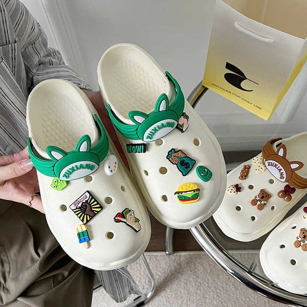 slippers cartoon hole slippers bear women's bun new thick sandals household soft soles beach shoes, Black
slippers cartoon hole slippers bear women's bun new thick sandals household soft soles beach shoes, Black