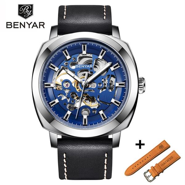 benyar mens watches set reloj hombre brand automatic mechanical waterproof leather sport watch men relogio masculino318h, Slivery;brown
benyar mens watches set reloj hombre brand automatic mechanical waterproof leather sport watch men relogio masculino318h, Slivery;brown