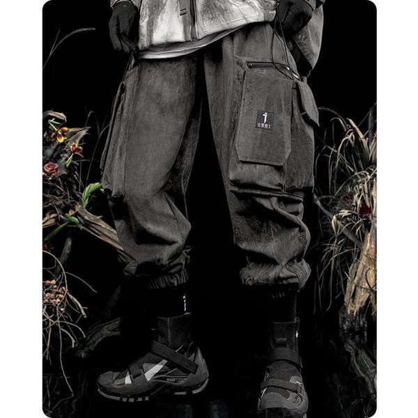 pants overalls hiphop multi pocket cargo joggers pants autumn men's clothing harajuku ribbons casual loose trousers elastic waist, Black
pants overalls hiphop multi pocket cargo joggers pants autumn men's clothing harajuku ribbons casual loose trousers elastic waist, Black