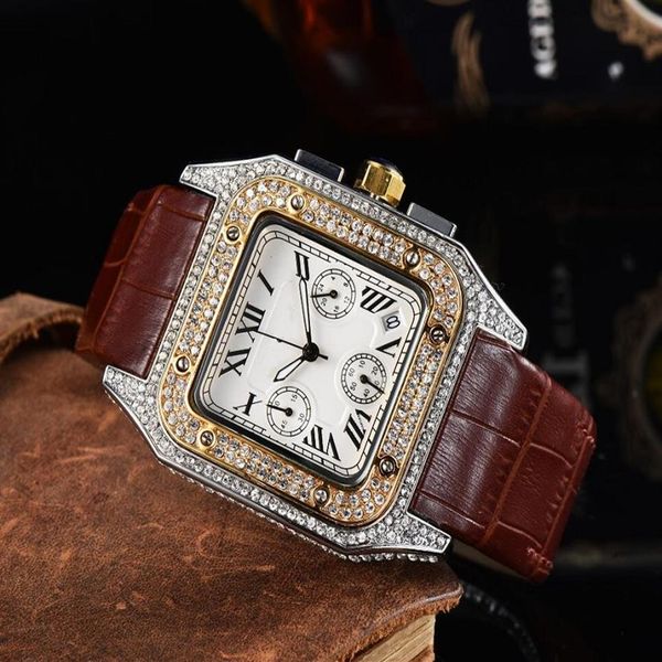 lovers couples diamonds men women watch square designer automatic watches iced leather bracelet wristwatch285o, Slivery;brown
lovers couples diamonds men women watch square designer automatic watches iced leather bracelet wristwatch285o, Slivery;brown