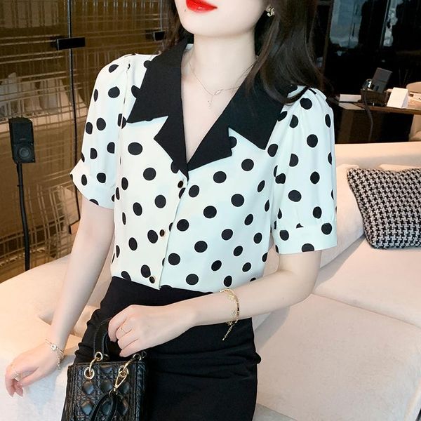 shirts vintage chiffon fashion feminina new wave dot ladies summer 2022 women's shirts v neck short sleeve shirt blouses shirt 739e, White
shirts vintage chiffon fashion feminina new wave dot ladies summer 2022 women's shirts v neck short sleeve shirt blouses shirt 739e, White