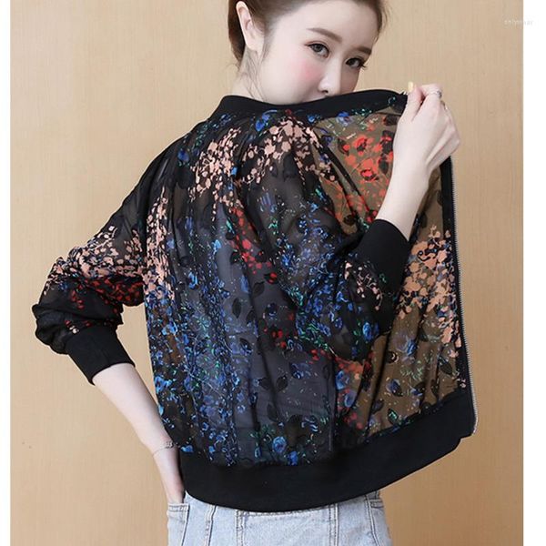 women's jackets chiffon jacket women floral printed perspective summer hollow out sunscreen short woman coat slim, Black;brown
women's jackets chiffon jacket women floral printed perspective summer hollow out sunscreen short woman coat slim, Black;brown